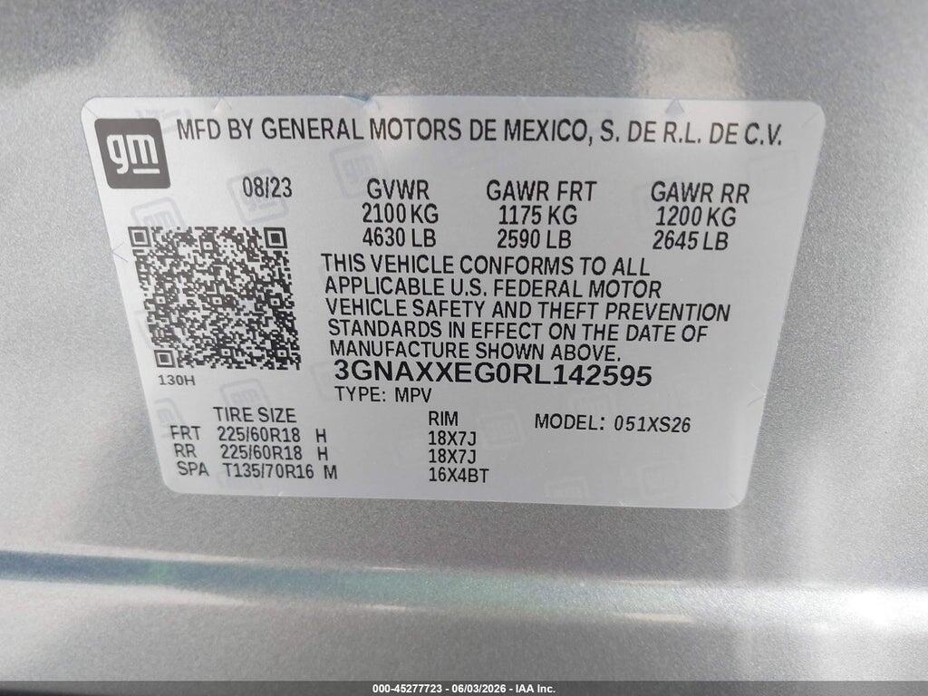 3GNAXXEG0RL142595 2024 CHEVROLET EQUINOX photo no. 9