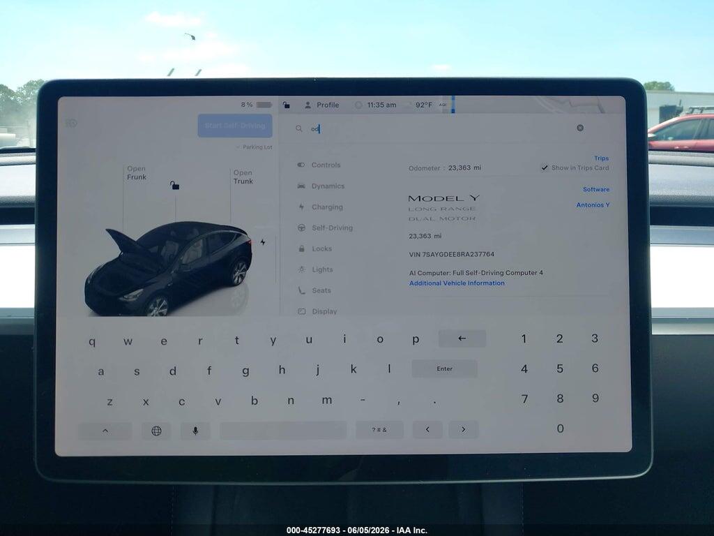 7SAYGDEE8RA237764 2024 TESLA MODEL Y photo no. 7