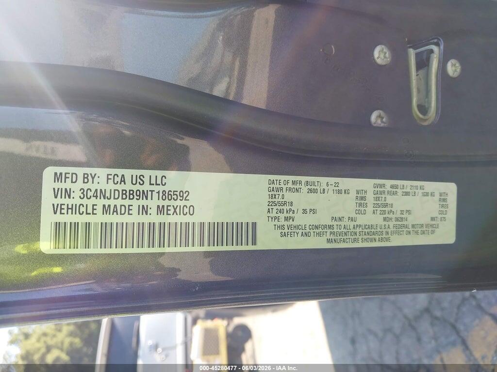 3C4NJDBB9NT186592 2022 JEEP COMPASS photo no. 9