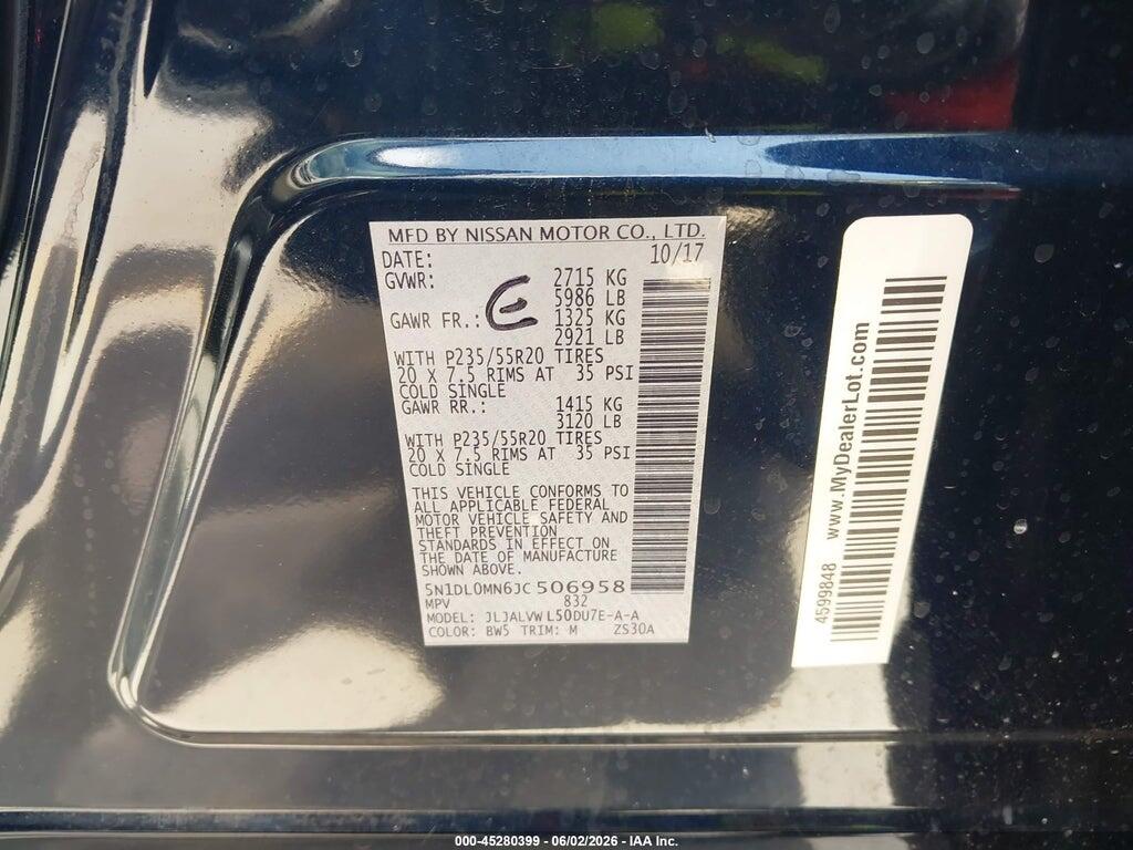 5N1DL0MN6JC506958 2018 INFINITI QX60 photo no. 9