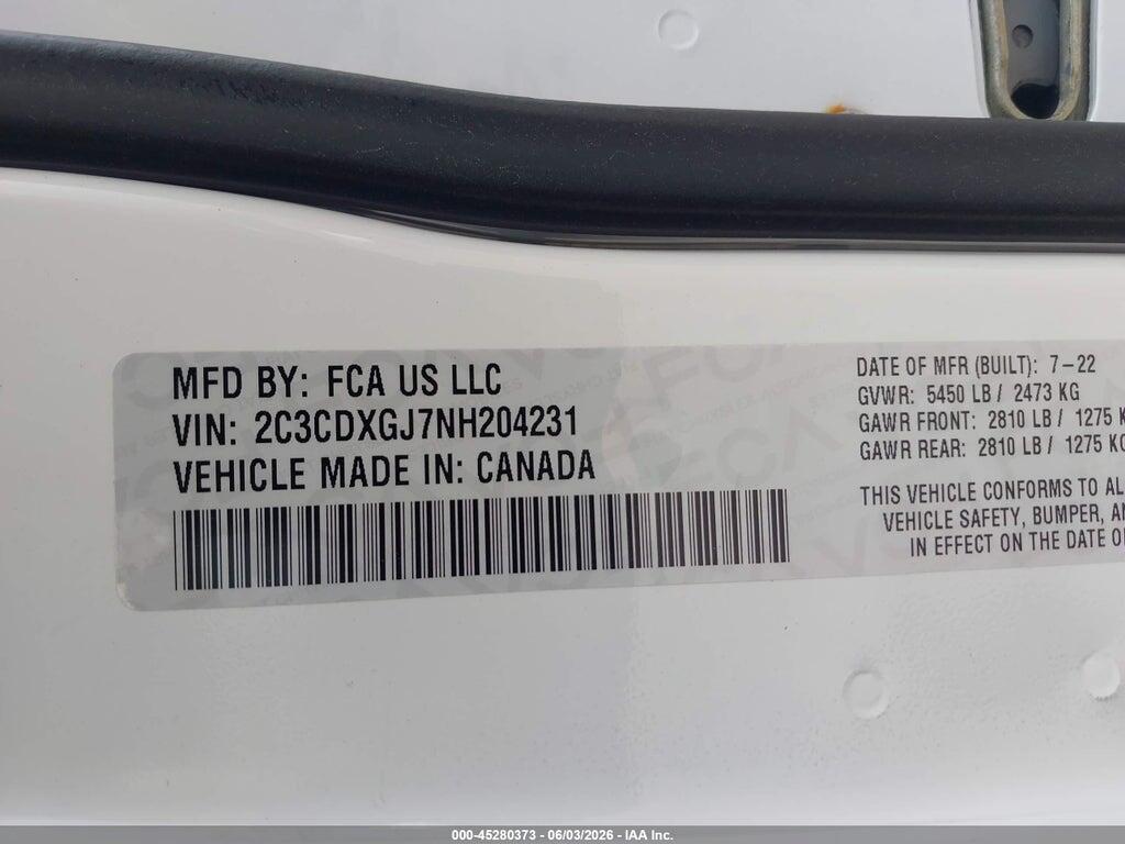 2C3CDXGJ7NH204231 2022 DODGE CHARGER photo no. 9