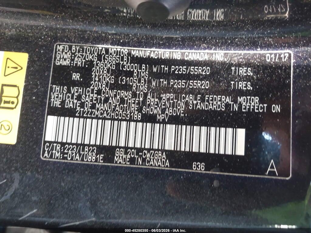 2T2ZZMCA2HC053188 2017 LEXUS RX 350 photo no. 9