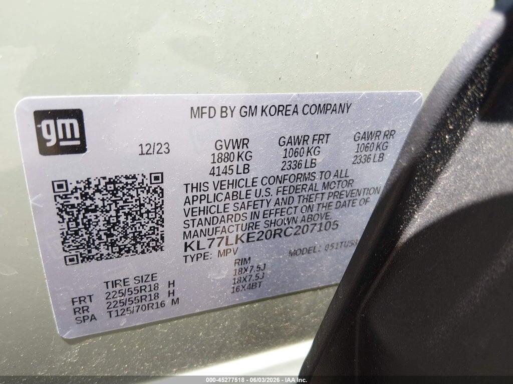 KL77LKE20RC207105 2024 CHEVROLET TRAX photo no. 9