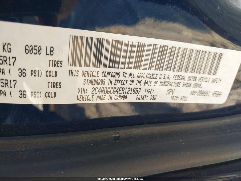 2C4RDGCG4ER121687 2014 DODGE GRAND CARAVAN photo no. 9