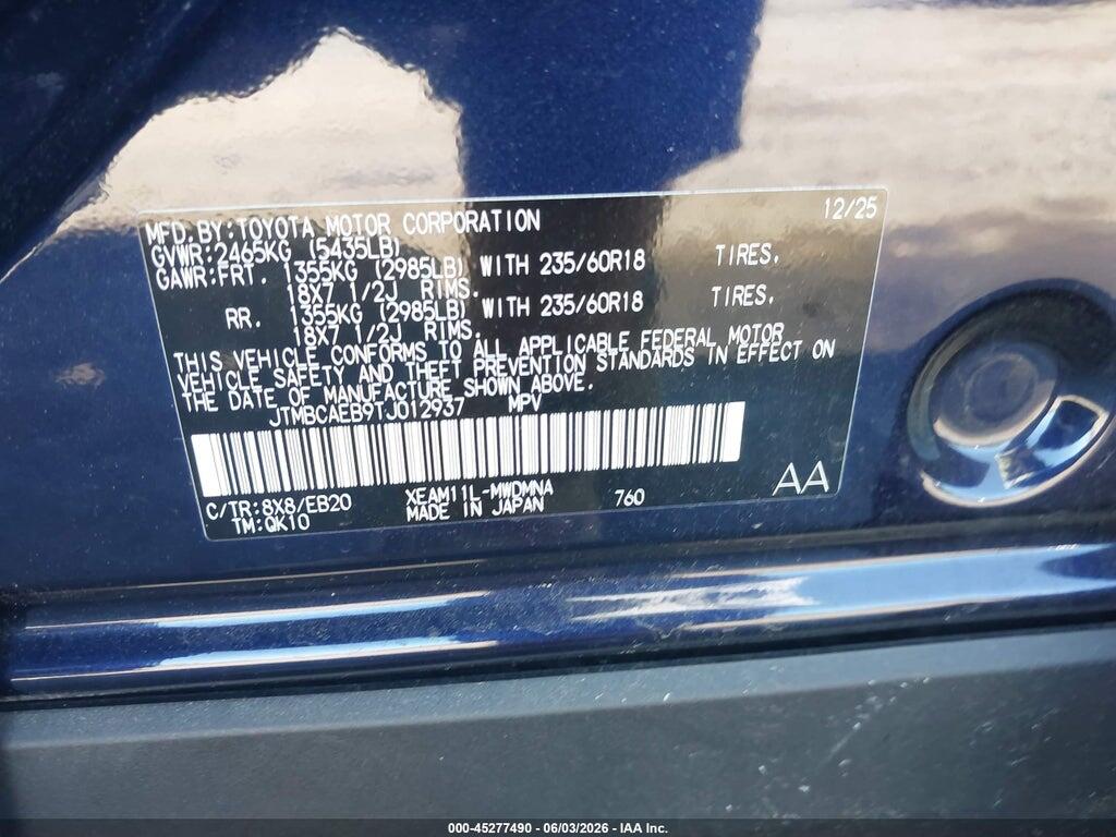 JTMBCAEB9TJ012937 2026 TOYOTA BZ photo no. 9