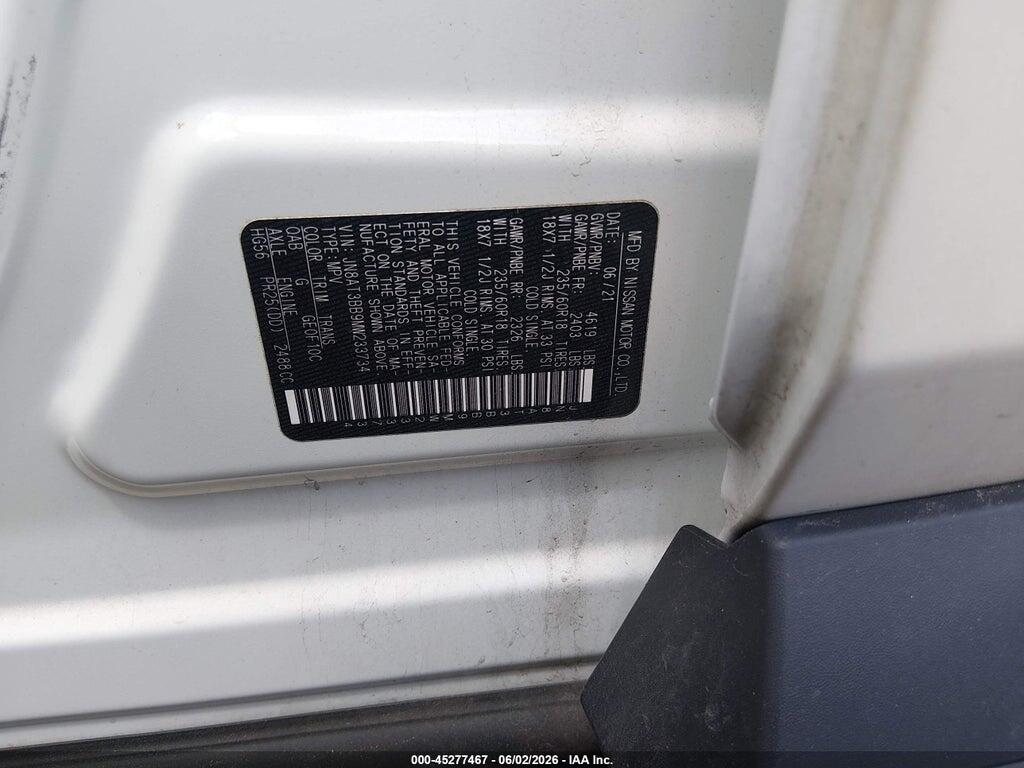 JN8AT3BB9MW233734 2021 NISSAN ROGUE photo no. 9