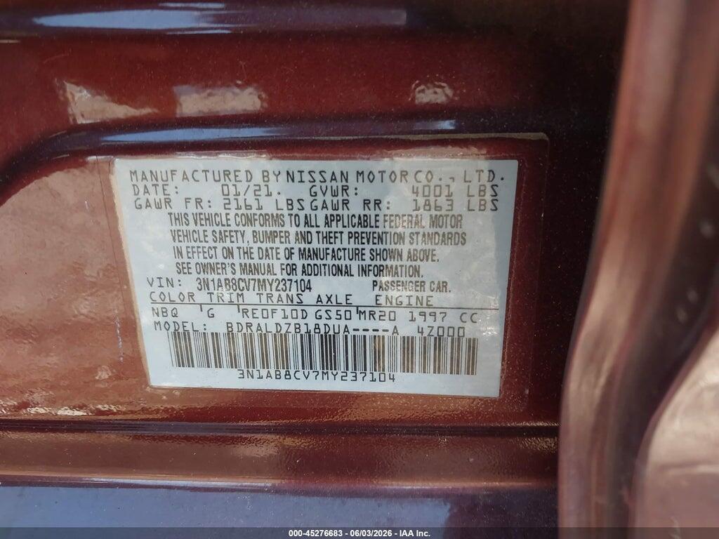 3N1AB8CV7MY237104 2021 NISSAN SENTRA photo no. 9