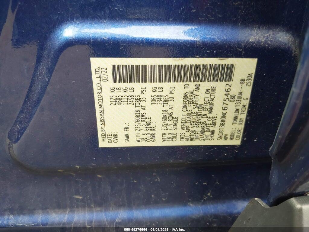 5N1BT3BB0NC675462 2022 NISSAN ROGUE photo no. 9