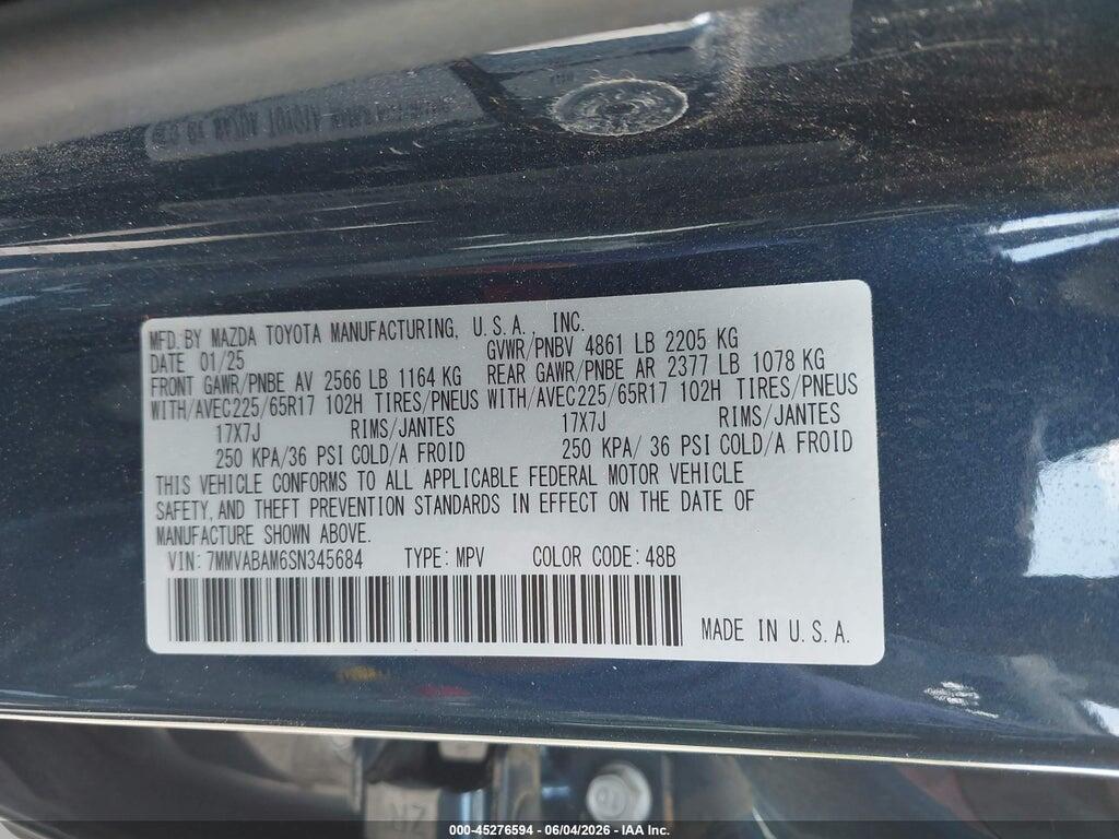 7MMVABAM6SN345684 2025 MAZDA CX-50 photo no. 9