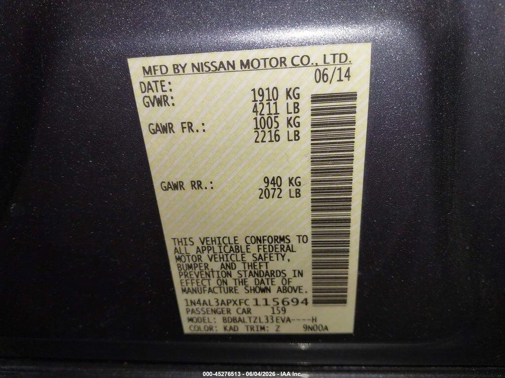 1N4AL3APXFC115694 2015 NISSAN ALTIMA photo no. 9