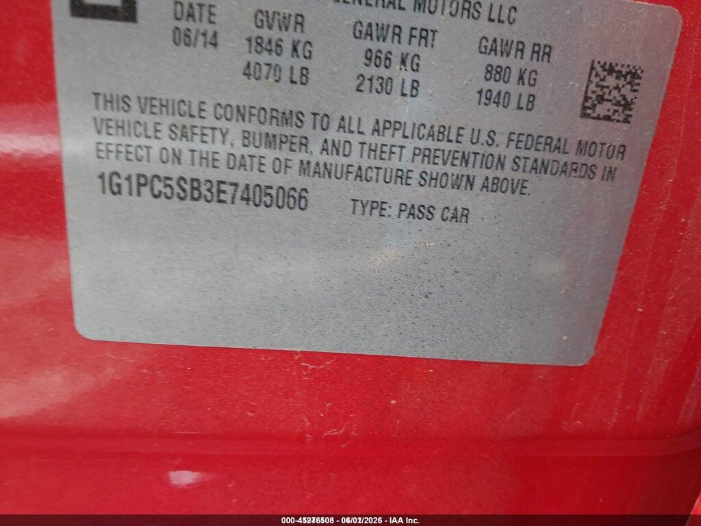 1G1PC5SB3E7405066 2014 CHEVROLET CRUZE photo no. 9