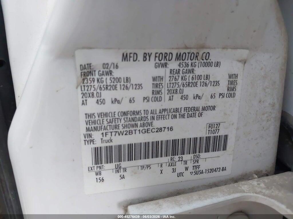 1FT7W2BT1GEC28716 2016 FORD F-250 photo no. 9