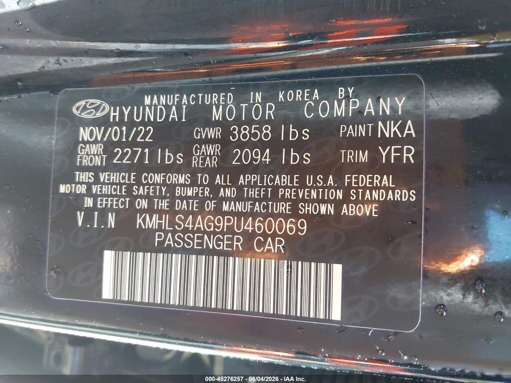 KMHLS4AG9PU460069 2023 HYUNDAI ELANTRA photo no. 9