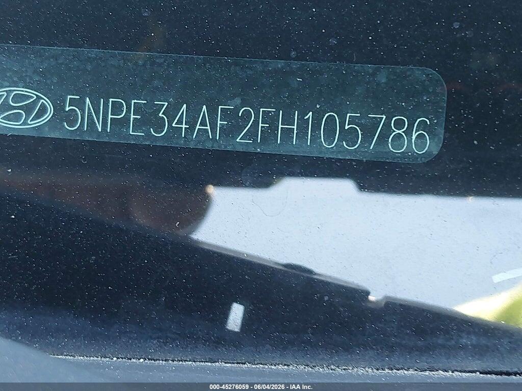 5NPE34AF2FH105786 2015 HYUNDAI SONATA photo no. 9