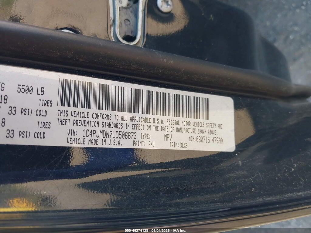 1C4PJMDN7LD506673 2020 JEEP CHEROKEE photo no. 9