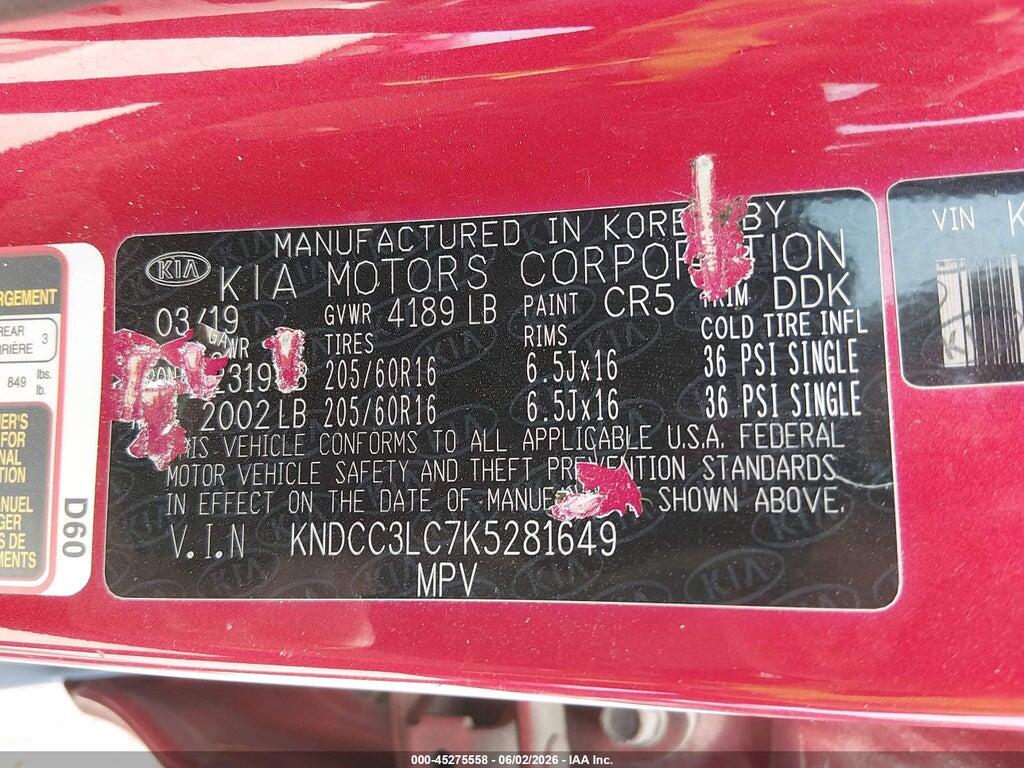KNDCC3LC7K5281649 2019 KIA NIRO photo no. 9