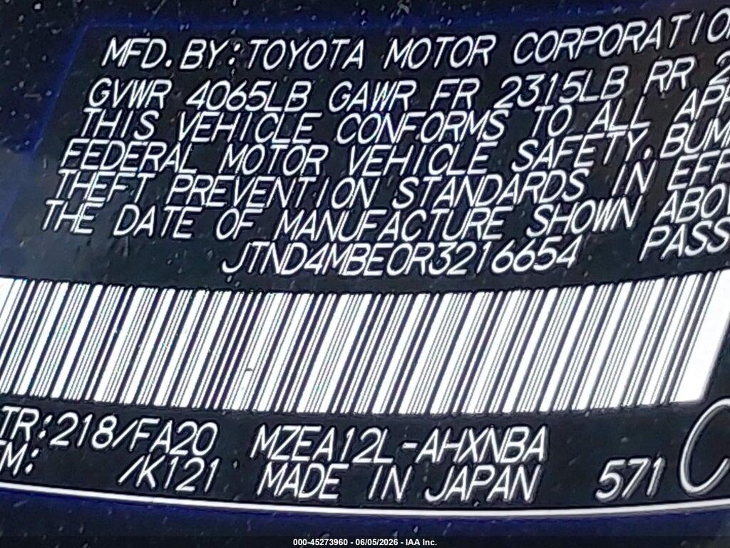 JTND4MBE0R3216654 2024 TOYOTA COROLLA photo no. 9