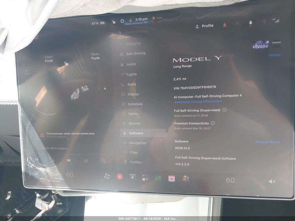 7SAYGDED9TF616676 2026 TESLA MODEL Y photo no. 7
