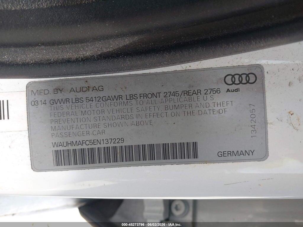 WAUHMAFC5EN137229 2014 AUDI A6 photo no. 9