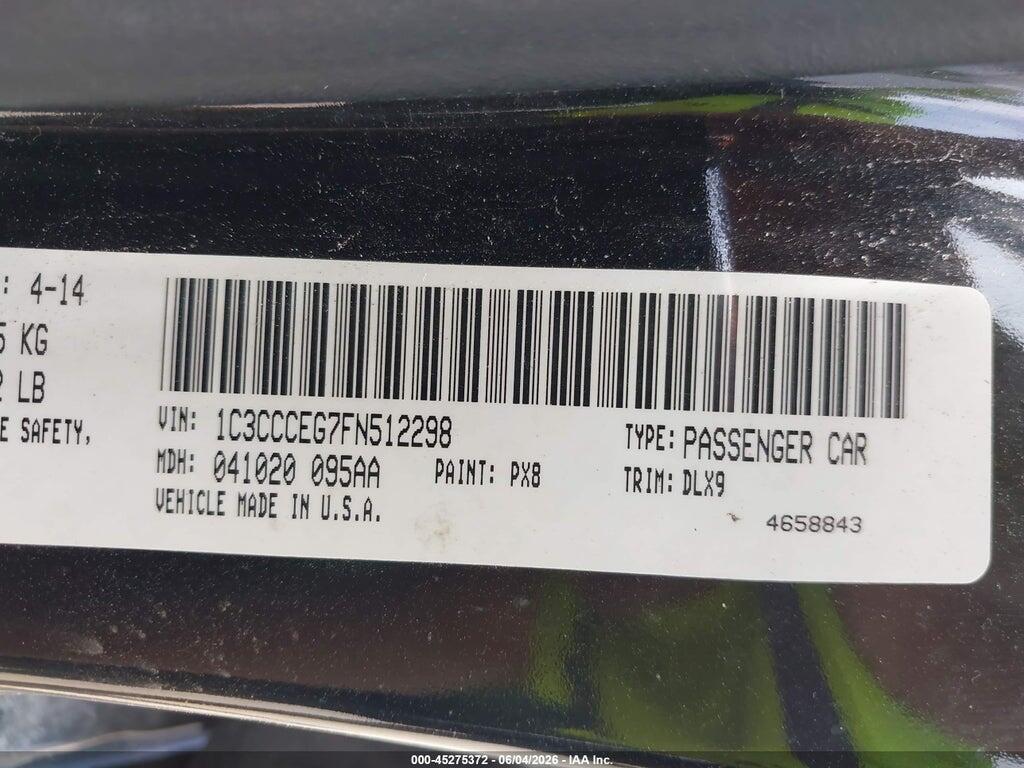 1C3CCCEG7FN512298 2015 CHRYSLER 200 photo no. 9