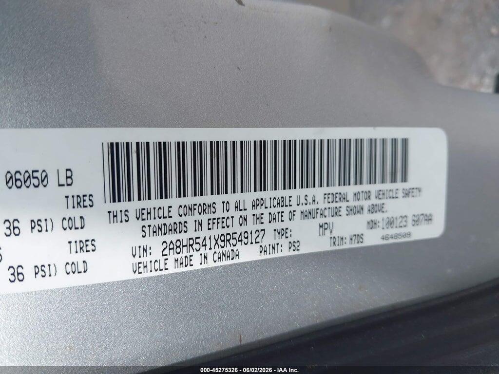 2A8HR541X9R549127 2009 CHRYSLER TOWN & COUNTRY photo no. 9