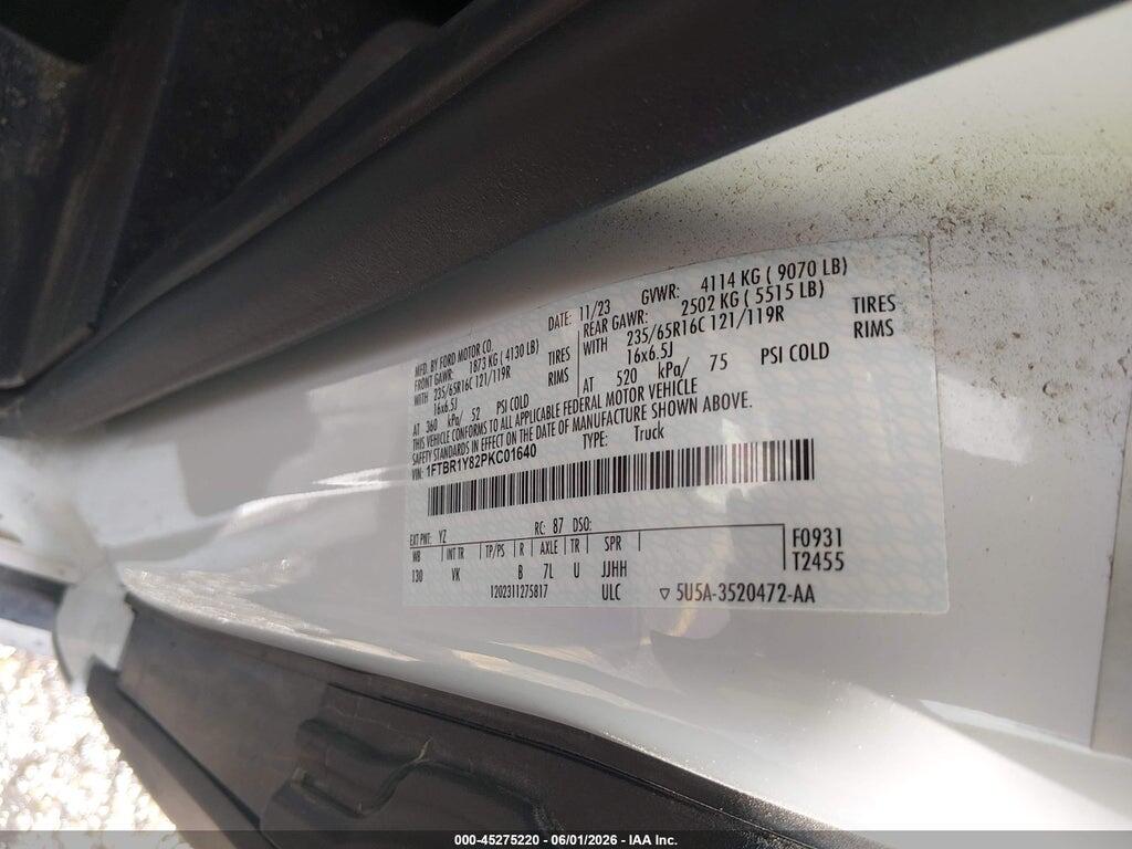 1FTBR1Y82PKC01640 2023 FORD TRANSIT-250 photo no. 9