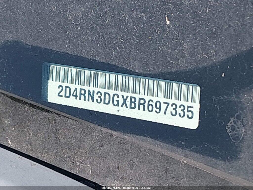 2D4RN3DGXBR697335 2011 DODGE GRAND CARAVAN photo no. 9