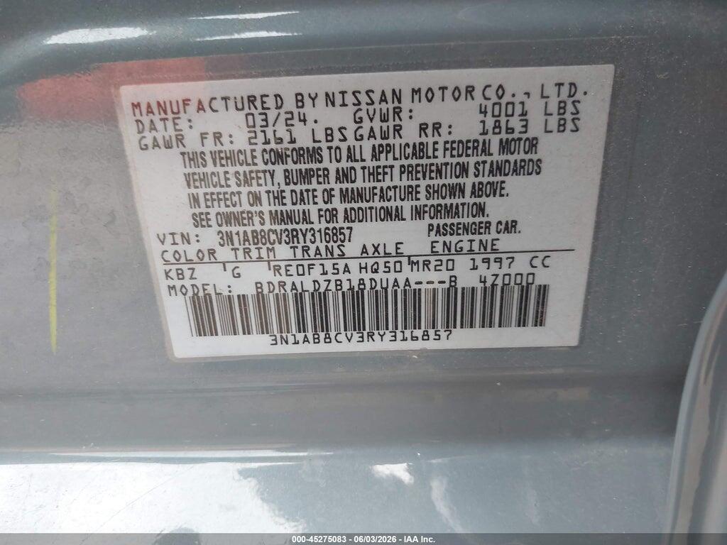 3N1AB8CV3RY316857 2024 NISSAN SENTRA photo no. 9