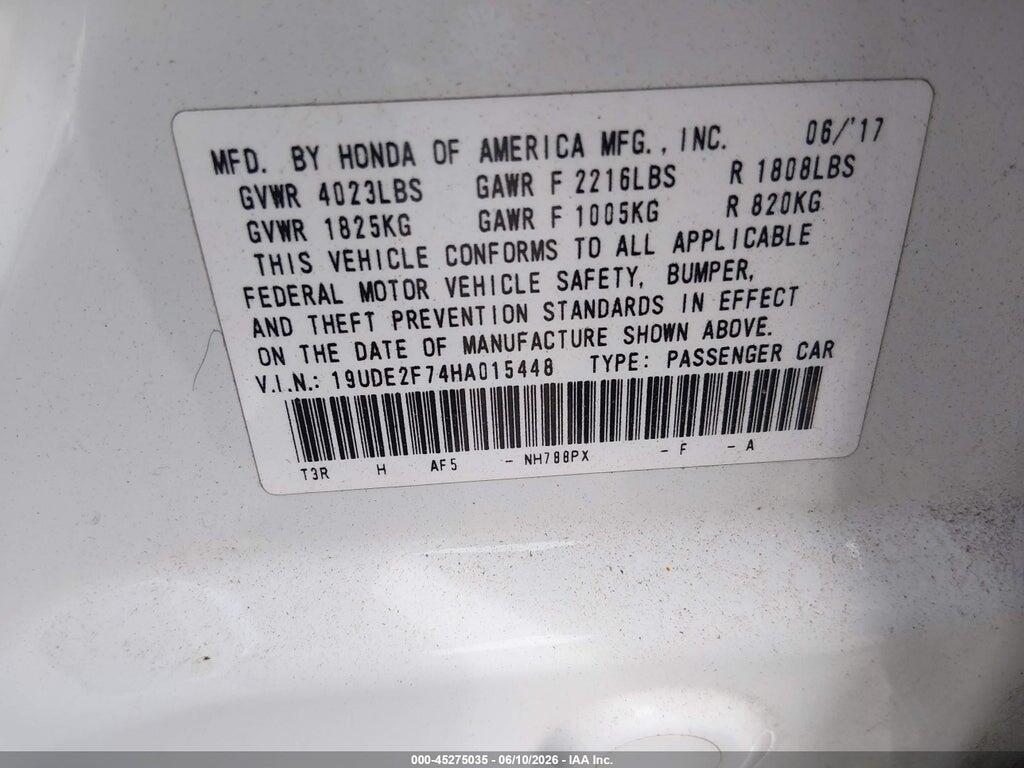 19UDE2F74HA015448 2017 ACURA ILX photo no. 9