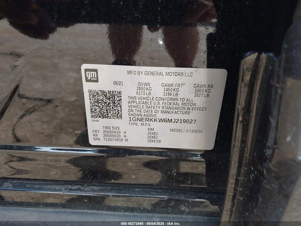 1GNERKKW6MJ219027 2021 CHEVROLET TRAVERSE photo no. 8
