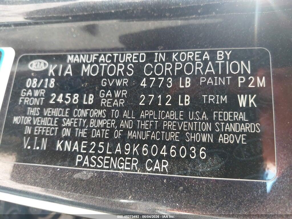 KNAE25LA9K6046036 2019 KIA STINGER photo no. 9