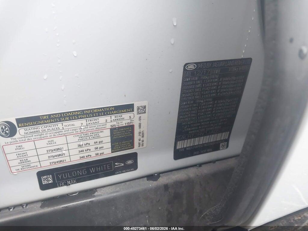 SALRT2RV1JA052671 2018 LAND ROVER DISCOVERY photo no. 9