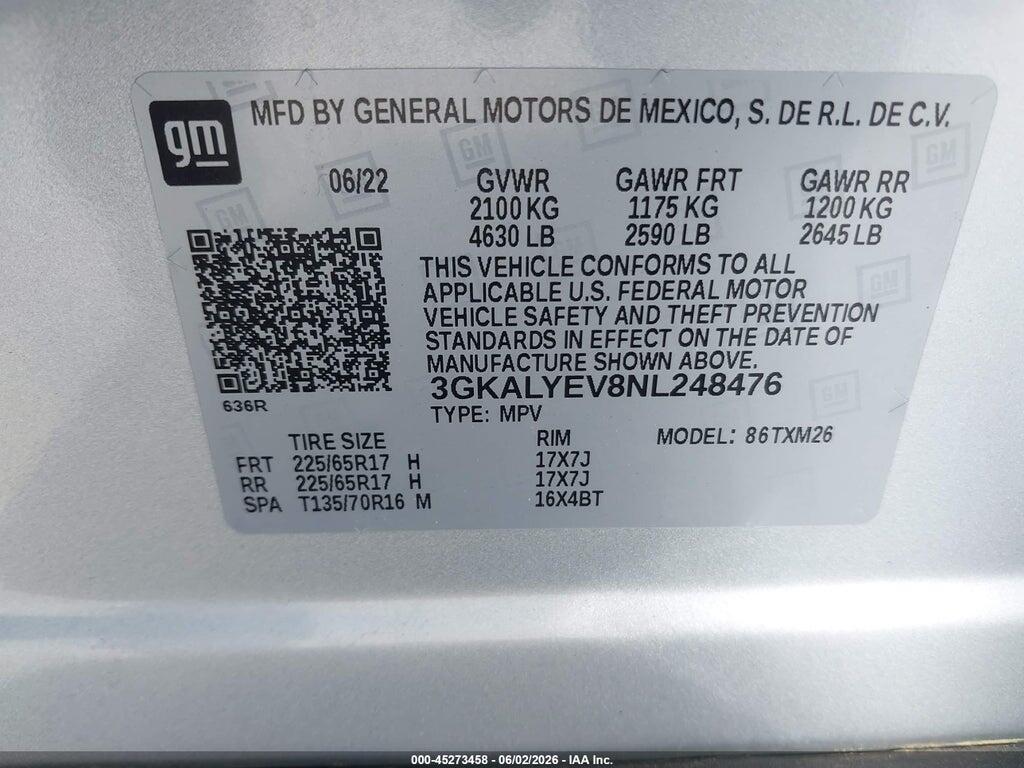 3GKALYEV8NL248476 2022 GMC TERRAIN photo no. 9