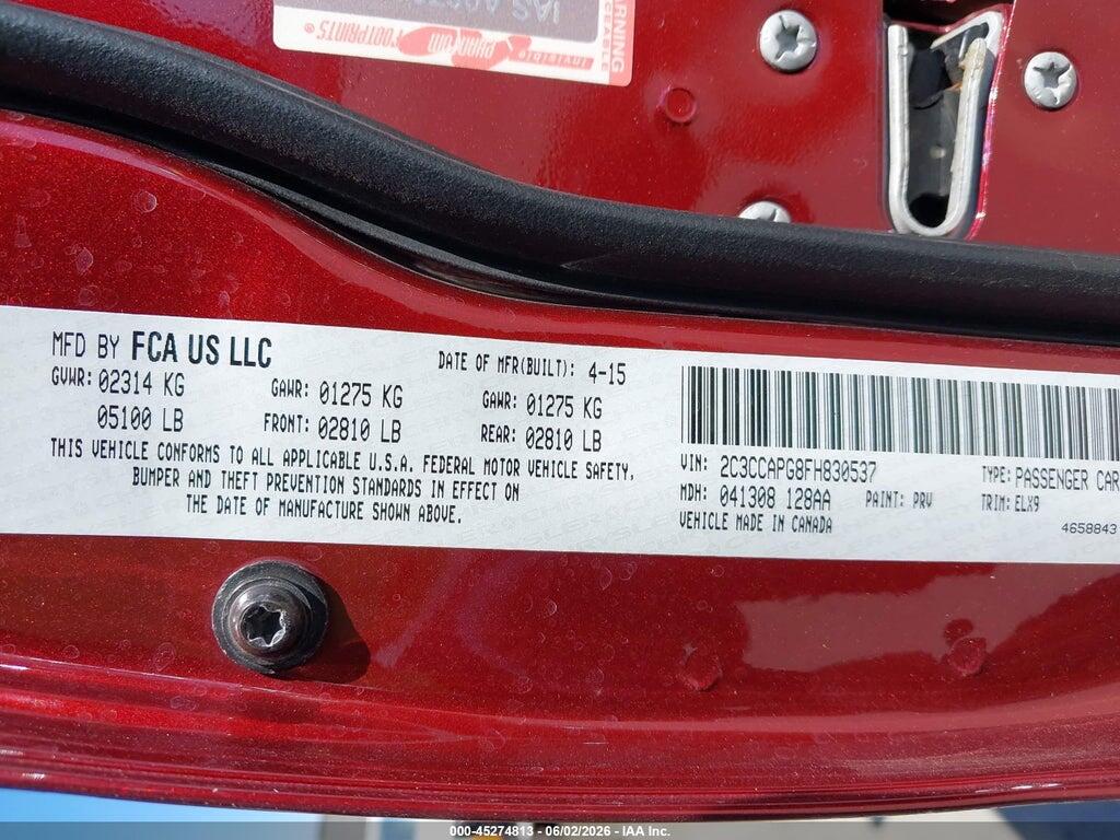 2C3CCAPG8FH830537 2015 CHRYSLER 300C photo no. 9
