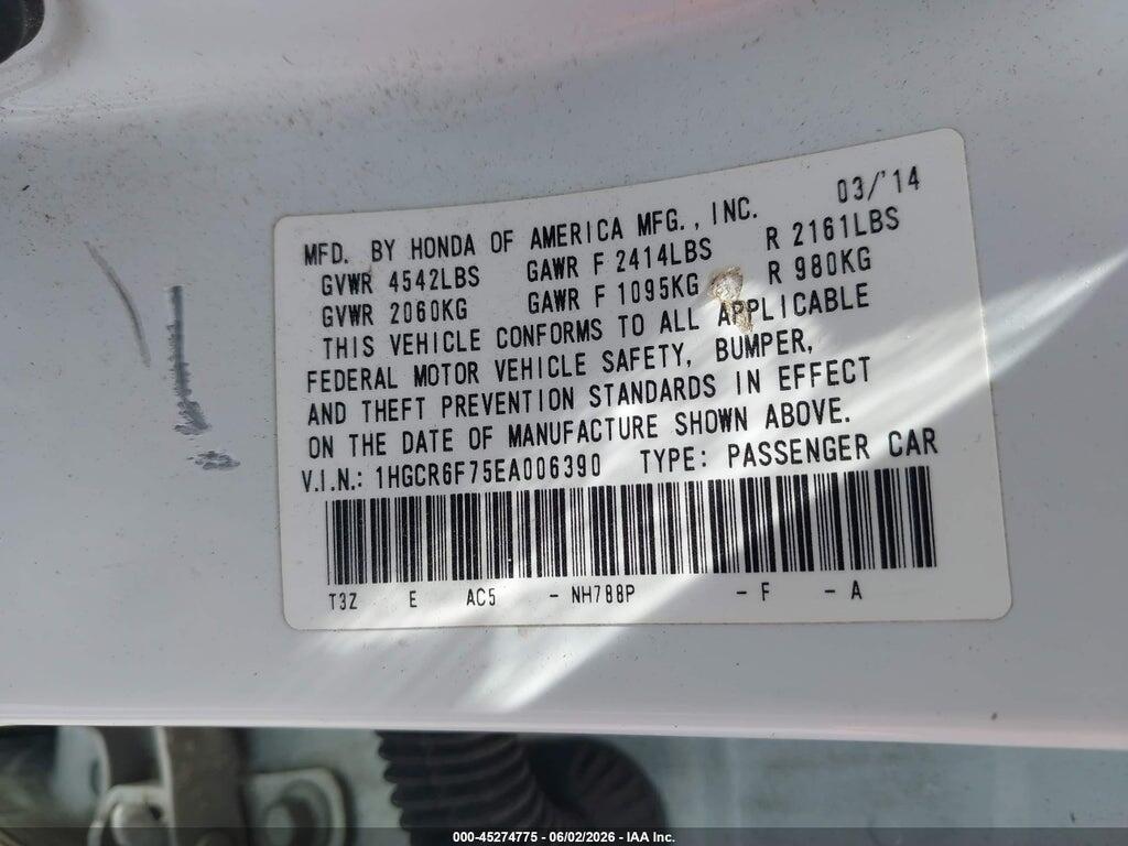 1HGCR6F75EA006390 2014 HONDA ACCORD HYBRID photo no. 9