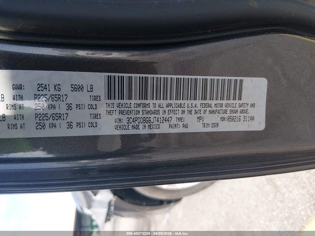 3C4PDDBG6JT412447 2018 DODGE JOURNEY photo no. 9