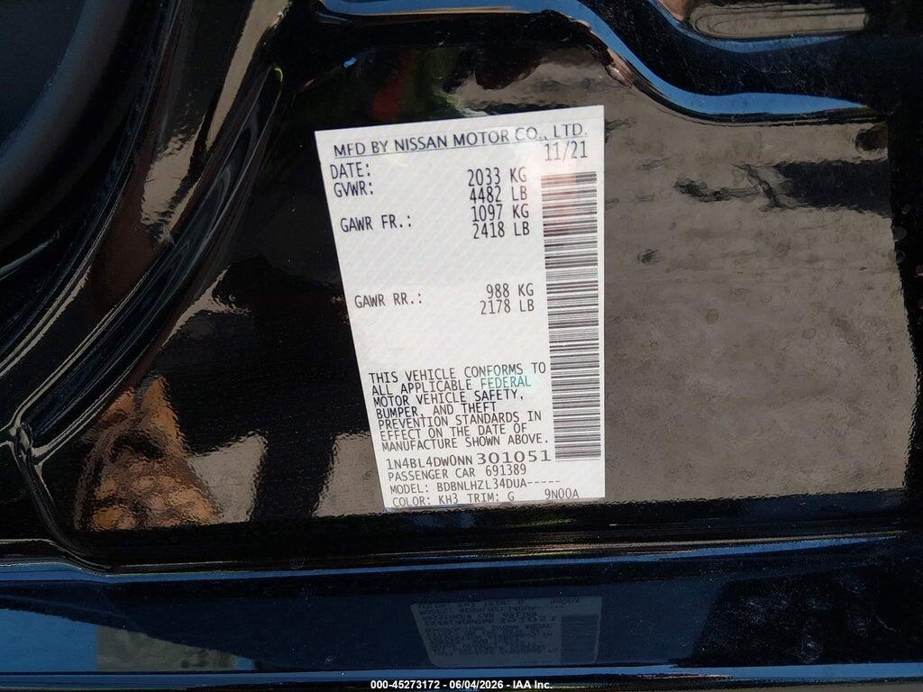 1N4BL4DW0NN301051 2022 NISSAN ALTIMA photo no. 9