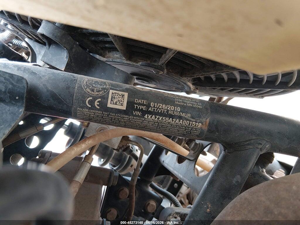 4XAZX55A2AA001512 2010 POLARIS SPORTSMAN photo no. 10