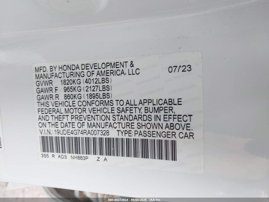 19UDE4G74RA007328 2024 ACURA INTEGRA photo no. 9