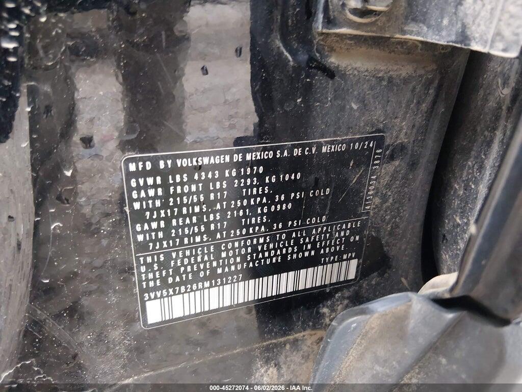 3VV5X7B26RM131227 2024 VOLKSWAGEN TAOS photo no. 9