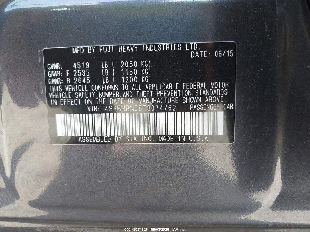 4S3BNBN68F3074762 2015 SUBARU LEGACY photo no. 9