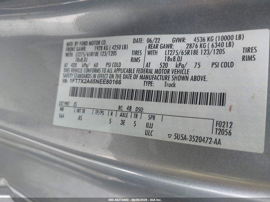 1FT7X2A65NEE80166 2022 FORD F-250 photo no. 9