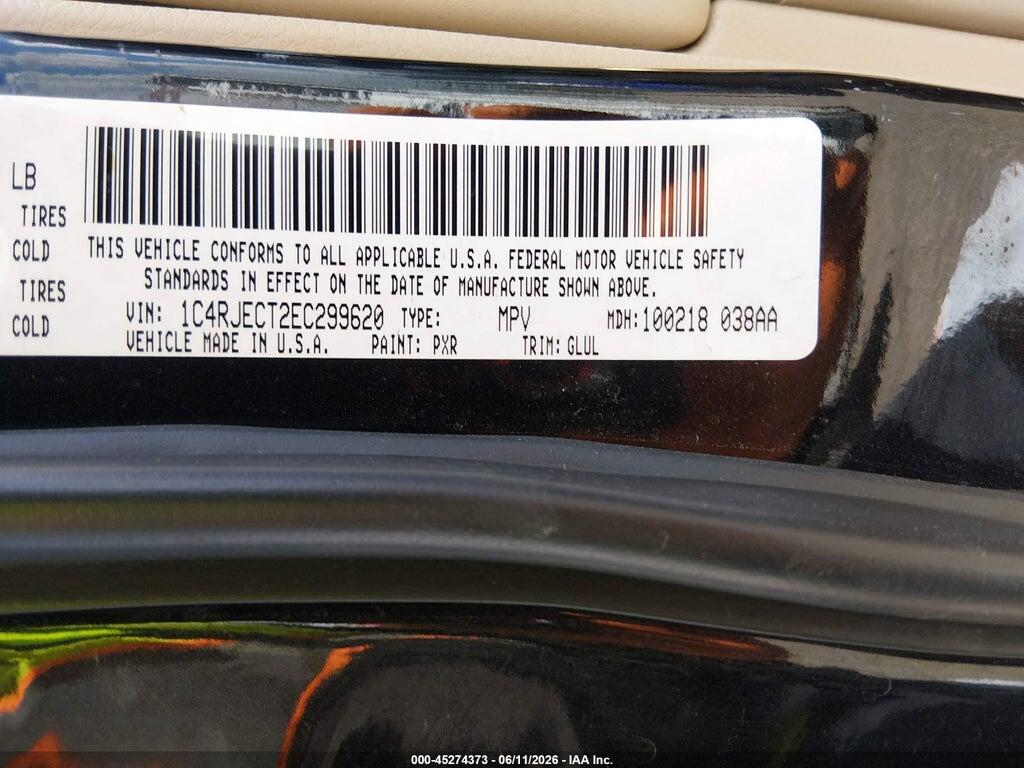 1C4RJECT2EC299620 2014 JEEP GRAND CHEROKEE photo no. 9