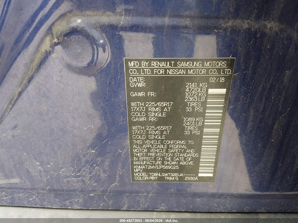 KNMAT2MV1JP569025 2018 NISSAN ROGUE photo no. 9