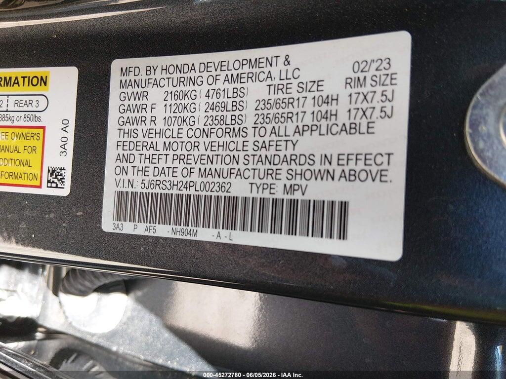 5J6RS3H24PL002362 2023 HONDA CR-V photo no. 9