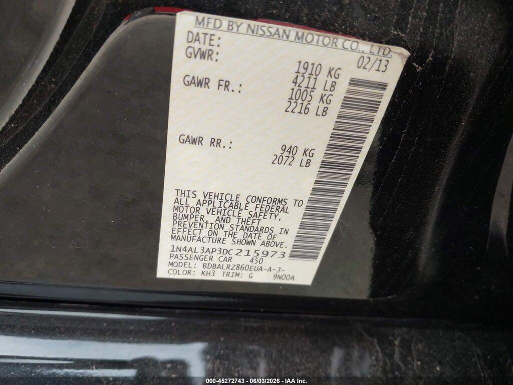 1N4AL3AP3DC215973 2013 NISSAN ALTIMA photo no. 9
