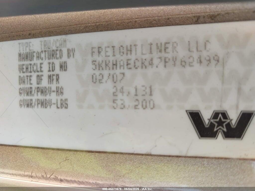 5KKHAECK47PY62499 2007 WESTERN STAR/AUTO CAR CONVENTIONAL photo no. 8