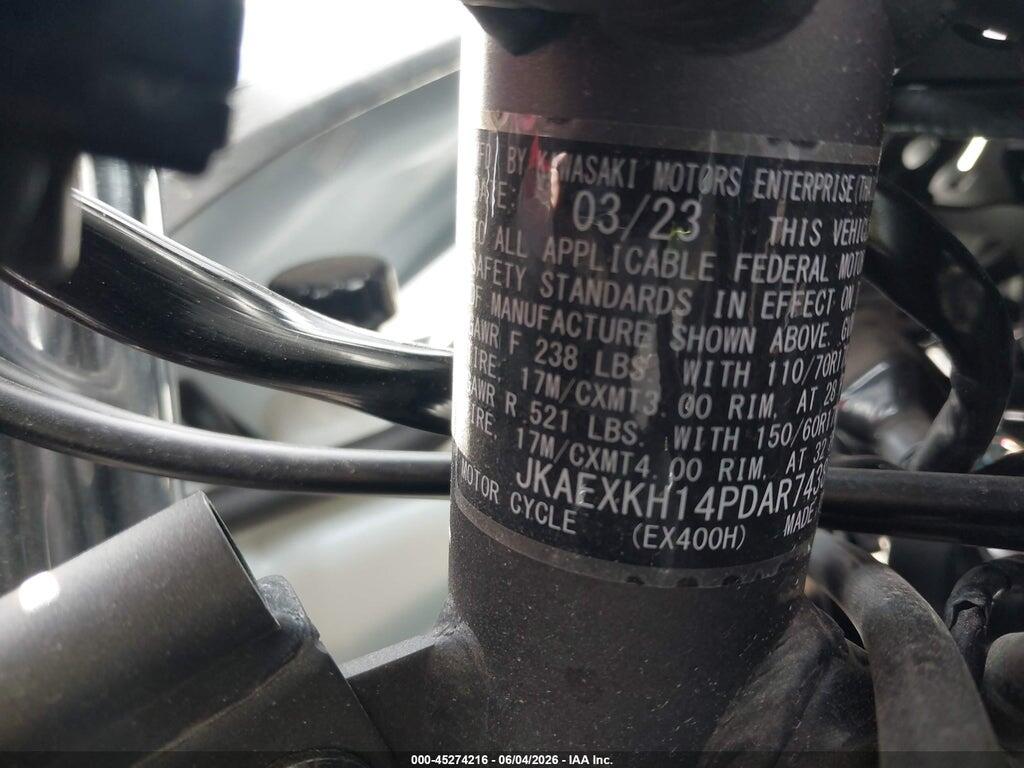 JKAEXKH14PDAR7438 2023 KAWASAKI EX400 photo no. 10