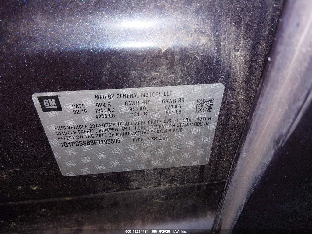 1G1PC5SB3F7195506 2015 CHEVROLET CRUZE photo no. 9