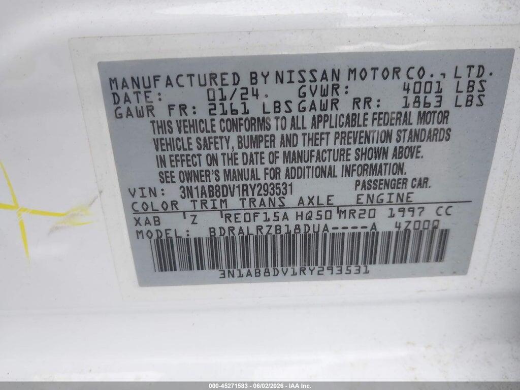 3N1AB8DV1RY293531 2024 NISSAN SENTRA photo no. 9